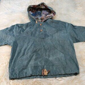 Berry Ellen Green Cotton Canvas Landscape Youth Pullover Size Medium